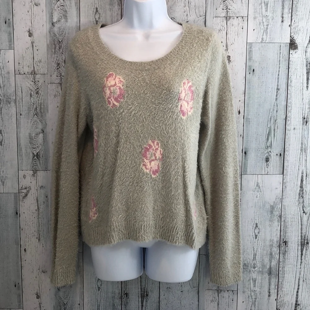 LC Lauren Conrad Super Soft Rose Sweater Large